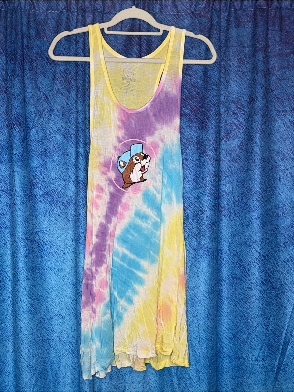 Tie-Dye Pastel Beach Coverup Tank Dress
